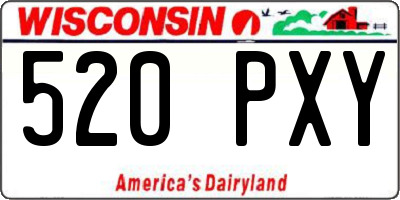 WI license plate 520PXY