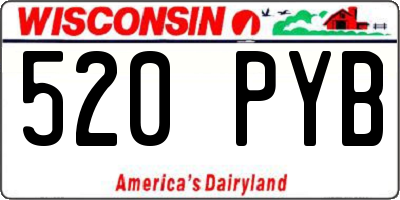 WI license plate 520PYB