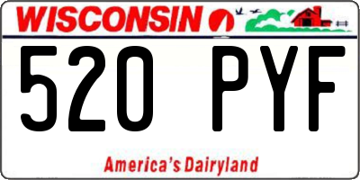 WI license plate 520PYF