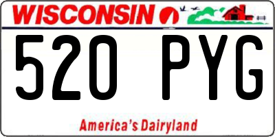 WI license plate 520PYG