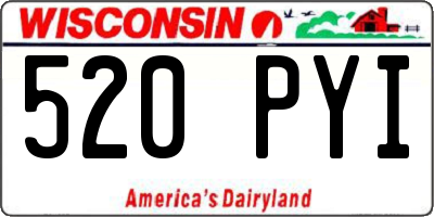 WI license plate 520PYI