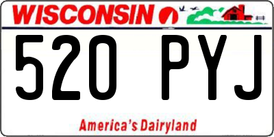 WI license plate 520PYJ