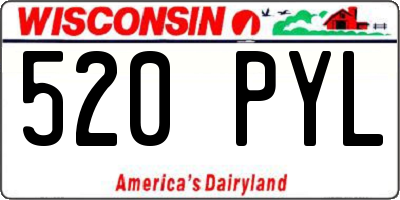 WI license plate 520PYL