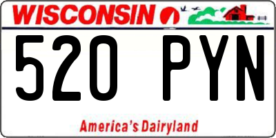 WI license plate 520PYN
