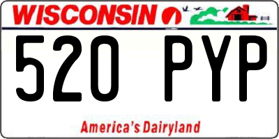 WI license plate 520PYP