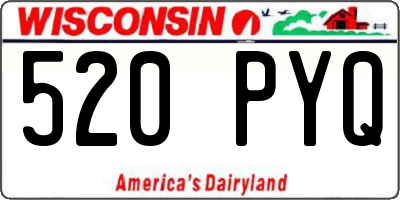 WI license plate 520PYQ