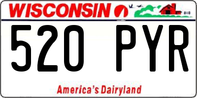 WI license plate 520PYR