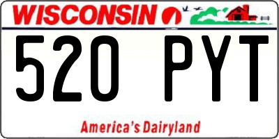 WI license plate 520PYT