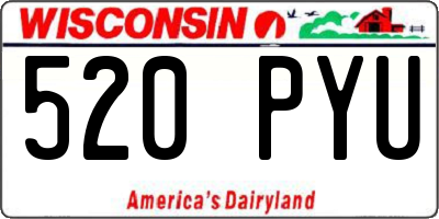 WI license plate 520PYU