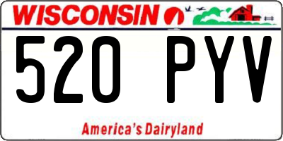 WI license plate 520PYV