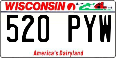 WI license plate 520PYW