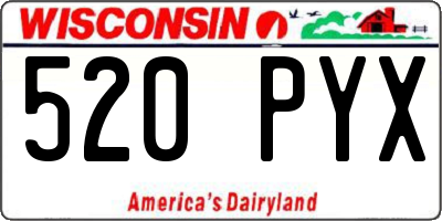 WI license plate 520PYX