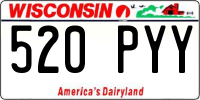 WI license plate 520PYY