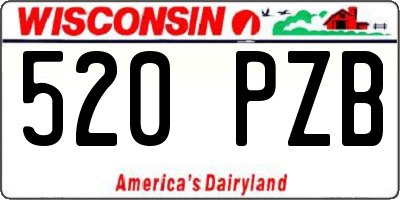 WI license plate 520PZB