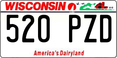 WI license plate 520PZD