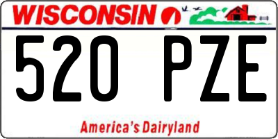 WI license plate 520PZE