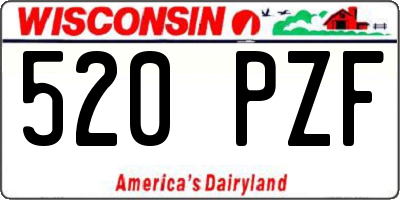 WI license plate 520PZF