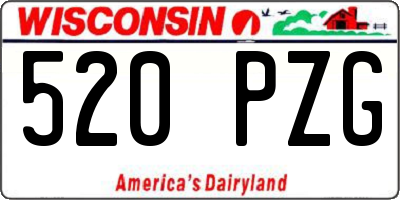 WI license plate 520PZG