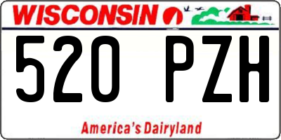 WI license plate 520PZH