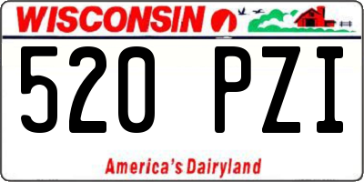 WI license plate 520PZI