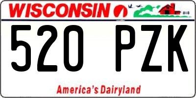 WI license plate 520PZK