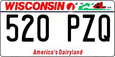 WI license plate 520PZQ