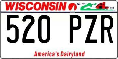 WI license plate 520PZR
