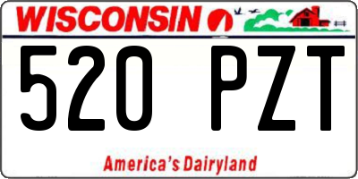 WI license plate 520PZT