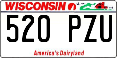WI license plate 520PZU