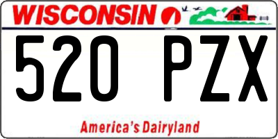 WI license plate 520PZX