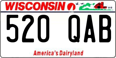 WI license plate 520QAB