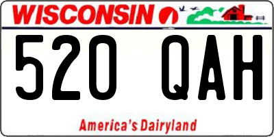 WI license plate 520QAH