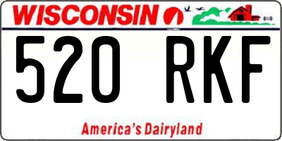 WI license plate 520RKF