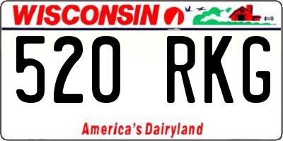 WI license plate 520RKG