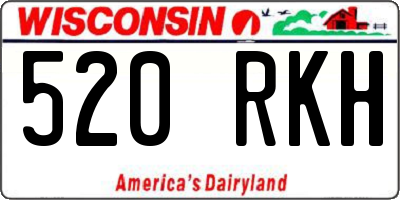 WI license plate 520RKH