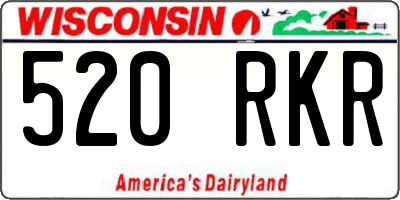 WI license plate 520RKR