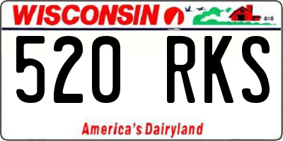 WI license plate 520RKS