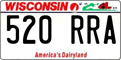 WI license plate 520RRA