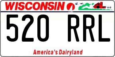 WI license plate 520RRL