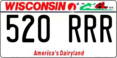 WI license plate 520RRR