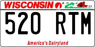 WI license plate 520RTM
