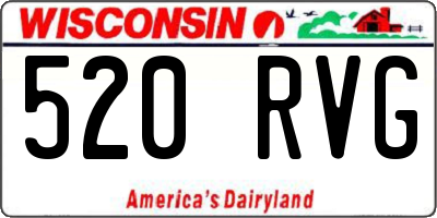 WI license plate 520RVG