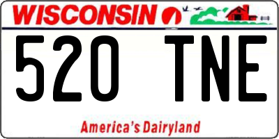 WI license plate 520TNE