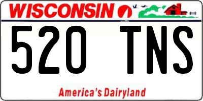 WI license plate 520TNS