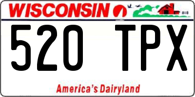 WI license plate 520TPX