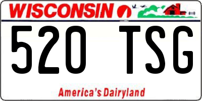 WI license plate 520TSG