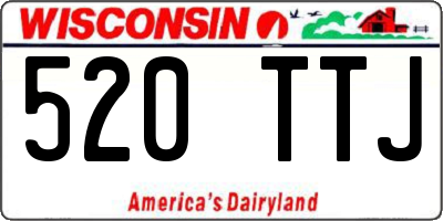 WI license plate 520TTJ