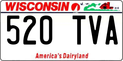 WI license plate 520TVA