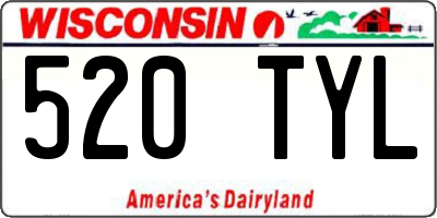 WI license plate 520TYL