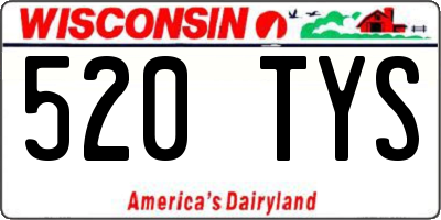 WI license plate 520TYS